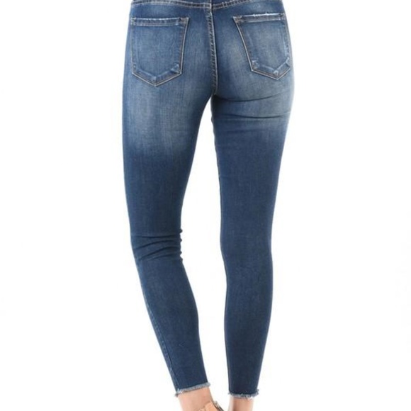 KANCAN PREMIUM DENIM HIGH RISE SKINNY JEANS RAW 26 - Picture 4 of 6